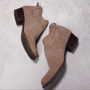 Tan suede ankle boots